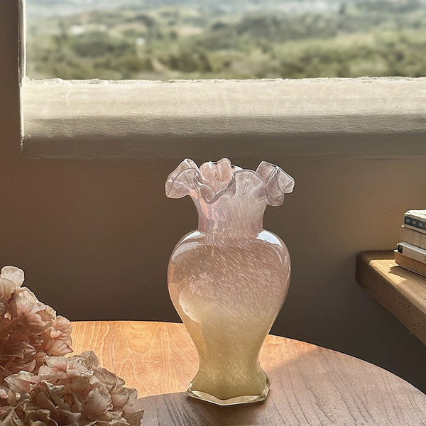 Bouquet Flower Vase, Vintage Glass Flower Vases, Creative Modern Vases for Living Room, Glass Bud Vases, Handmade Flower Vases on Table-Silvia Home Craft
