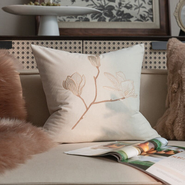 Decorative Pillow Arrangement Ideas for Couch, Modern Decorative Pillows for Bedroom, Embroidered Butterfly Pillow Covers, Large Decorative Throw Pillows for Living Room-Silvia Home Craft