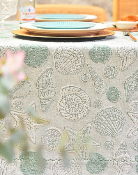Modern Dining Room Table Cloths, Farmhouse Table Cloth, Wedding Tablecloth, Square Tablecloth for Round Table, Cotton Rectangular Table Covers for Kitchen-Silvia Home Craft