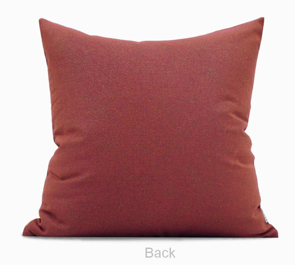 Large Modern Sofa Pillows, Red Decorative Throw Pillows for Couch, Large Decorative Throw Pillows, Contemporary Sofa Pillows for Interior Design-Silvia Home Craft