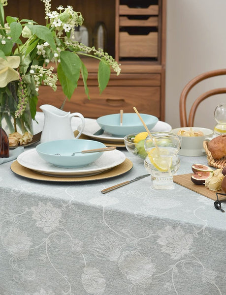 Large Rectangle Tablecloth for Dining Room Table, Country Farmhouse Tablecloth, Square Tablecloth for Round Table, Rustic Table Covers for Kitchen-Silvia Home Craft