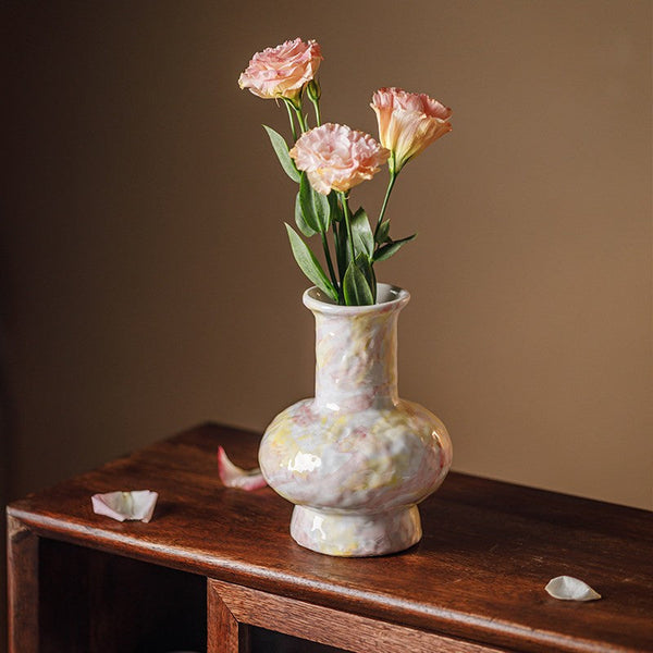 Handmade Water Holding Flower Vases, Modern Bouquet Flower Vases, Centerpiece on Dining Table, Large Flower Vase on Table, Pottery Flower Vases-Silvia Home Craft