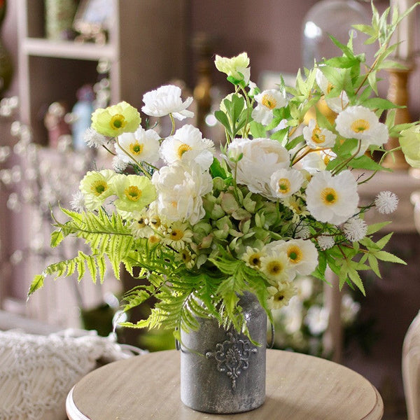 Beautiful Spring Flower Arrangement for Home Decoration, Real Touch Artificial Floral for Living Room, Table Centerpiece, Large Bunch of Romantic Flowers-Silvia Home Craft