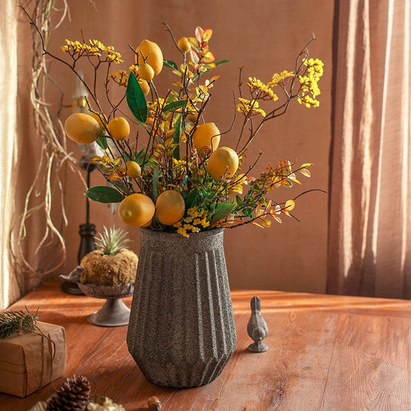 Lemon Branch, Fragrans stems, Fern leaf, Creative Flower Arrangement Ideas for Home Decoration, Unique Artificial Flowers, Simple Artificial Floral for Dining Room Table-Silvia Home Craft