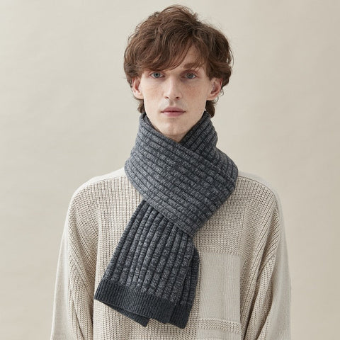 Pure Wool Scarf, Modern Fashion Scarf, Formal Men Scarf Styles, Casual Scarf Men, Business Wool Scarf for Gentleman, Men's Winter Scarf, Men's Wool Scarf Winter-Silvia Home Craft