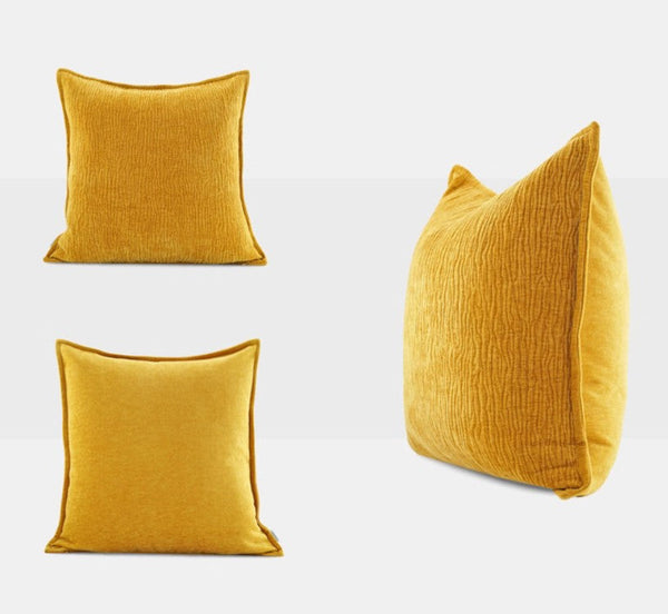 Contemporary Modern Pillows for Couch, Large Modern Sofa Cushion, Yellow Decorative Pillow Covers, Simple Decorative Throw Pillows for Living Room-Silvia Home Craft