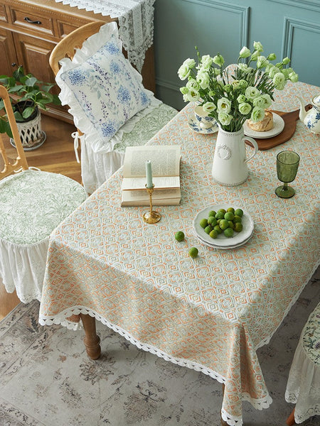 Modern Tablecloth for Home Decoration, Large Square Tablecloth for Round Table, Extra Large Rectangle Tablecloth for Dining Room Table-Silvia Home Craft