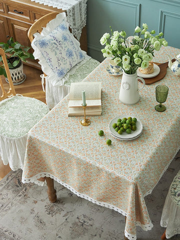 Modern Tablecloth for Home Decoration, Large Square Tablecloth for Round Table, Extra Large Rectangle Tablecloth for Dining Room Table-Silvia Home Craft