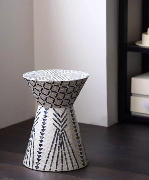 Modern Portable Casual Side Table, Contemporary Round Side Table, Creative Coffee Table, Bedside Small Side Table, Shell Small Sofa Side Table