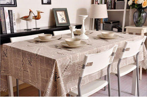 NEWS LETTER - Black White Tablecloth, Table Linen Wedding Home Decor Dining Kitchen-Silvia Home Craft