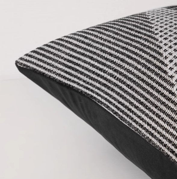Geometric Grey Back Contemporary Cushions for Interior Design, Large Modern Decorative Pillows for Sofa, Modern Throw Pillows for Couch-Silvia Home Craft