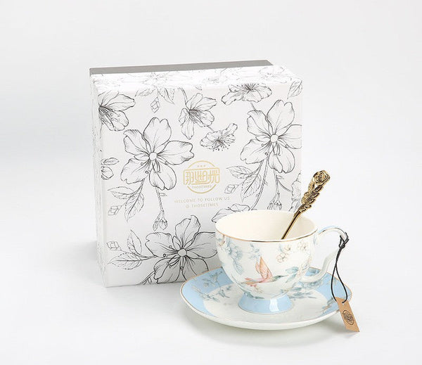 Porcelain Coffee Cup, Ceramic Tea Cup Set, Luxury Tea Cup with Saucer, Elegant Coffee Cup, Porcelain Tea cups, British Tea Cup Set, Afternoon Tea Cup with Saucer Set-Silvia Home Craft