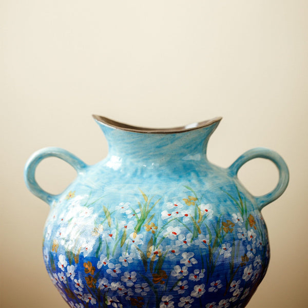 Centerpiece on Dining Table, Handmade Water Holding Flower Vases, Large Flower Vases on Table, Modern Pottery Flower Vases, Pottery Bud Vases-Silvia Home Craft