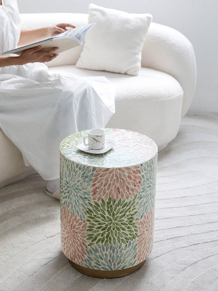 Unique Small End Table, Contemporary Small Sofa Side Table, Portable Casual Side Table, Creative Coffee Table, Shell Small Side Table-Silvia Home Craft