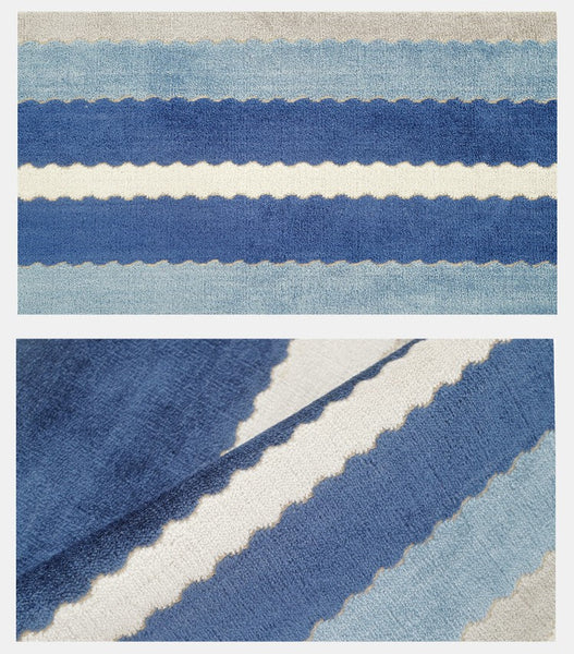 Contemporary Square Modern Throw Pillows for Couch, Large Abstract Blue Decorative Throw Pillows, Simple Throw Pillow for Interior Design, Modern Sofa Pillows-Silvia Home Craft