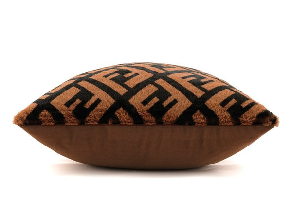 Decorative Pillow Covers, Brown Modern Pillows for Couch, Abstract Decorative Throw Pillows for Living Room, Large Modern Sofa Pillow Cases-Silvia Home Craft