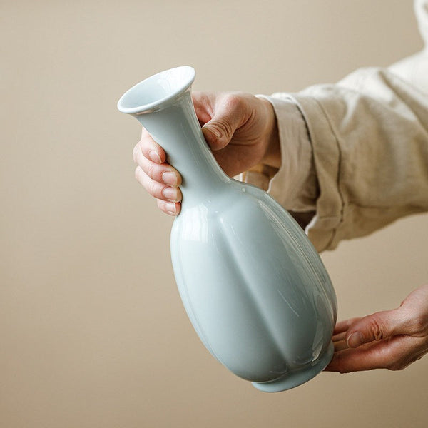 Ceramic Bud Vases, Handmade Water Holding Flower Vase, Small Flower Vases on Table, Rustic Porcelain Flower Vases-Silvia Home Craft