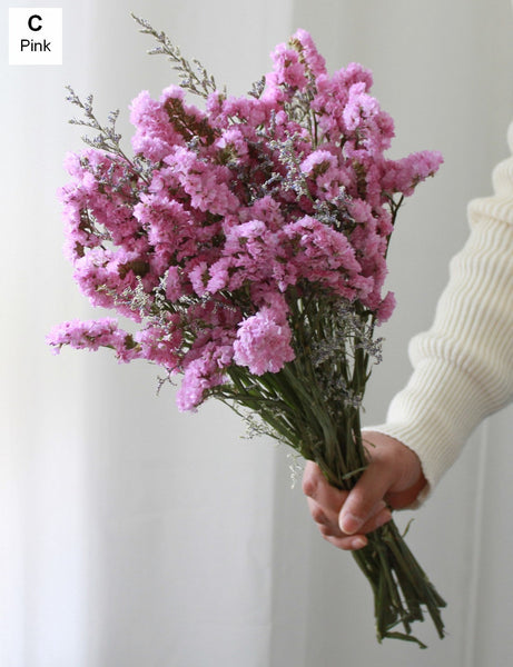 A Bunch Dried Myosotis Flowers with Limoniums, Dried Flowers, Flower Bunches, Dried Floral-Silvia Home Craft