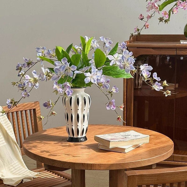 Modern Flower Vases on Table, Porcelain Flower Vases, Water Holding Flower Vases, Handmade Bouquet Ceramic Vases-Silvia Home Craft