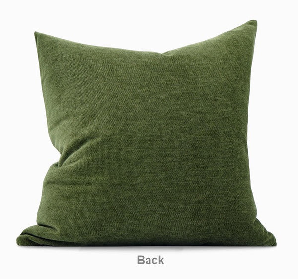 Green White Modern Sofa Pillows, Large Square Modern Throw Pillows for Couch, Simple Throw Pillow for Interior Design, Large Decorative Throw Pillows-Silvia Home Craft