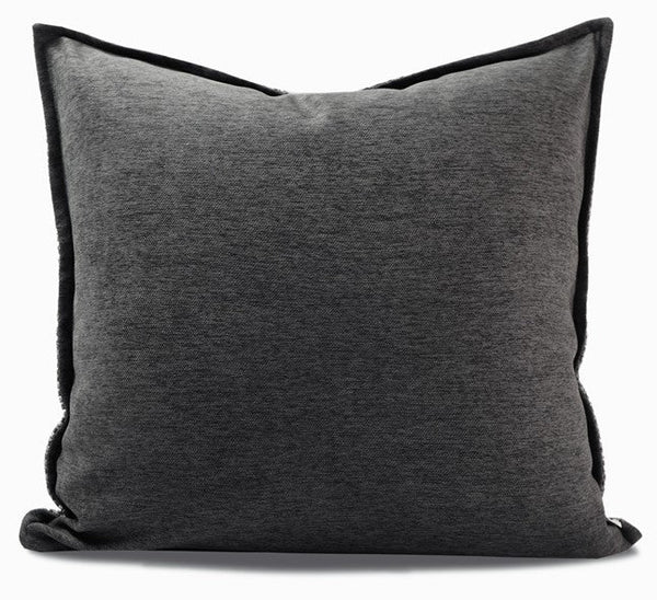 Simple Decorative Throw Pillows, Large Throw Pillow for Interior Design, Large Gray Square Modern Throw Pillows for Couch, Contemporary Modern Sofa Pillows-Silvia Home Craft