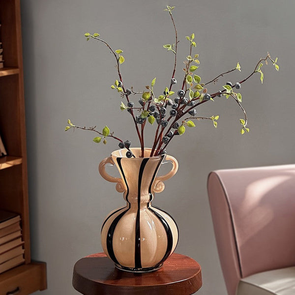 Modern Glass Flower Vases, Glass Flower Vases, Handmade Glass Bud Vases, Water Holding Flower Vases, Flower Vases on Table-Silvia Home Craft