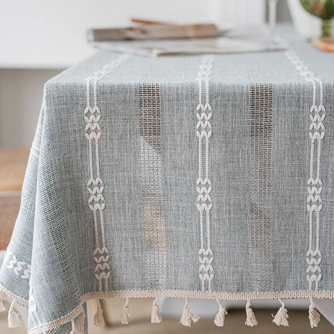 Country Farmhouse Tablecloth, Rustic Table Covers for Kitchen, Linen Square Tablecloth for Sale, Large Rectangle Tablecloth for Dining Room Table-Silvia Home Craft