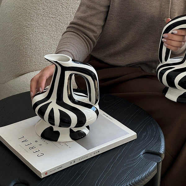 Porcelain Bud Vases, Handmade Water Holding Flower Vases, Modern Ceramic Flower Vases, Small Flower Vases on Table-Silvia Home Craft