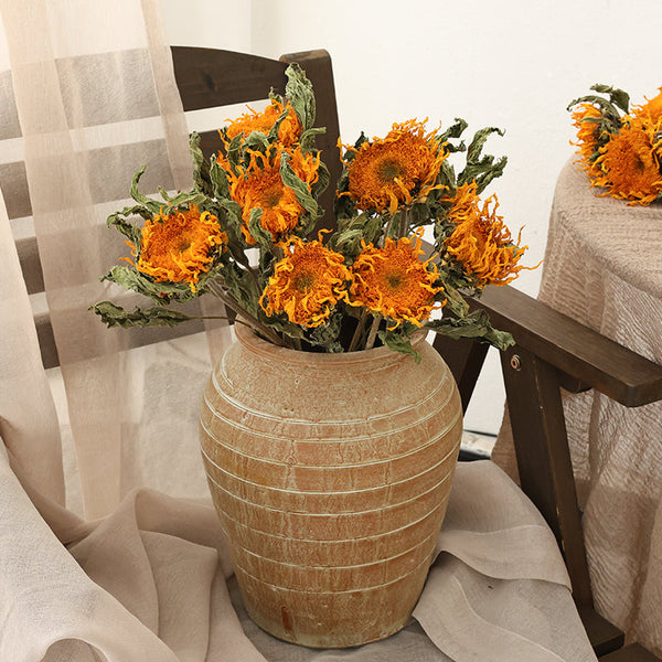 Natural Decorations, A Bunch of Sunflowers, Flower Arrangement, Handmade Artificial Flowers for Home Decor, Natural Dried Sunflower Stems-Silvia Home Craft