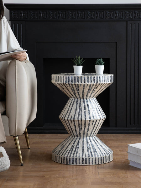 Shell Small Sofa Side Table, Bedside Small Side Table, Portable Casual Side Table, Contemporary Round Side Table, Creative Coffee Table