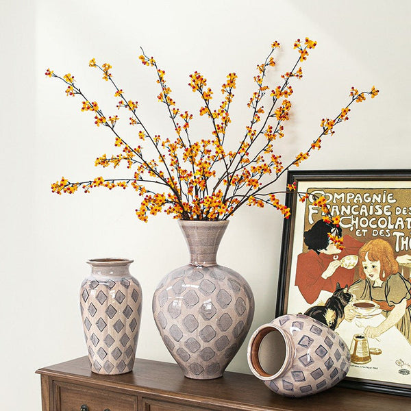Porcelain Flower Vases, Flower Vases on Table, Contemporary Vases for Modern Home Decor, Ceramic Bouquet Vases, Dining Table Centerpiece-Silvia Home Craft