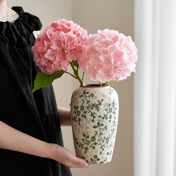 Ceramic Bouquet Vases, Porcelain Flower Vases, Rustic Flower Vases on Table, Dining Table Centerpiece, Handmade Water Holding Flower Vase-Silvia Home Craft