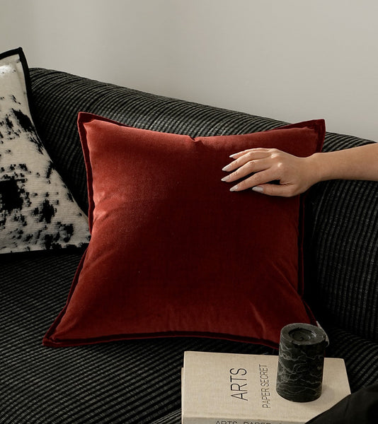 Large Modern Sofa Pillows, Modern Pillows for Couch, Red Decorative Pillow Covers, Decorative Throw Pillows for Living Room-Silvia Home Craft