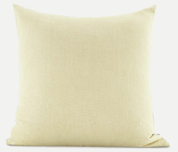 Garden Flowers Pattern Decorative Throw Pillows, Large Green Throw Pillow for Interior Design, Geomeric Contemporary Square Modern Throw Pillows for Couch-Silvia Home Craft