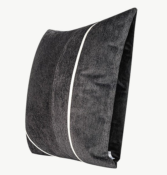 Contemporary Throw Pillow for Living Room, Modern Square Pillows, Abstract Black Throw Pillows for Couch, Simple Modern Sofa Throw Pillows-Silvia Home Craft