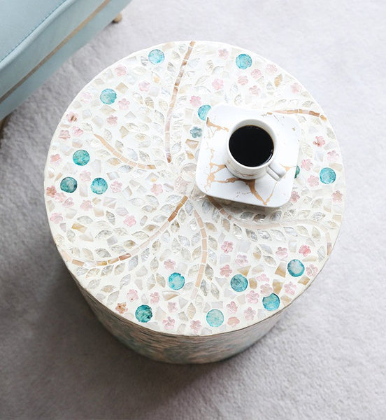 Unique Small End Table, Portable Casual Side Table, Creative Coffee Table, Contemporary Small Sofa Side Table, Shell Small Side Table
