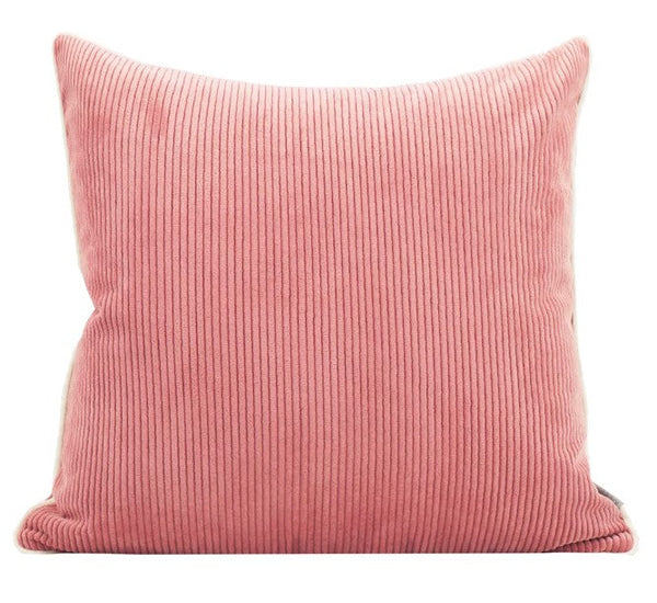 Simple Throw Pillow for Interior Design, Lovely Pink Decorative Throw Pillows, Modern Sofa Pillows, Contemporary Square Modern Throw Pillows for Couch-Silvia Home Craft