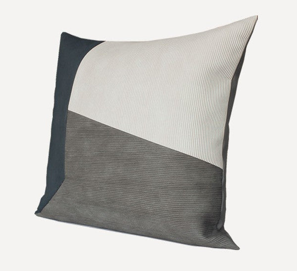 Large Modern Throw Pillows, Decorative Throw Pillow for Couch, Blue Grey Modern Sofa Pillows, Decorative Throw Pillows for Living Room, Large Square Pillows-Silvia Home Craft