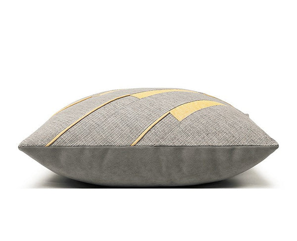 Grey Throw Pillow for Couch, Simple Modern Sofa Pillows, Grey Yellow Decorative Pillows, Modern Throw Pillows for Couch