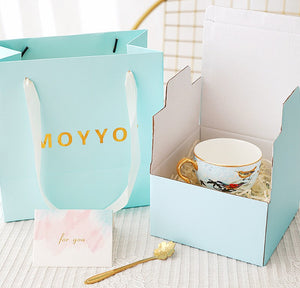 Elegant Ceramic Coffee Cups, Unique Bird Flower Tea Cups and Saucers in Gift Box as Birthday Gift, Beautiful British Tea Cups, Royal Bone China Porcelain Tea Cup Set-Silvia Home Craft