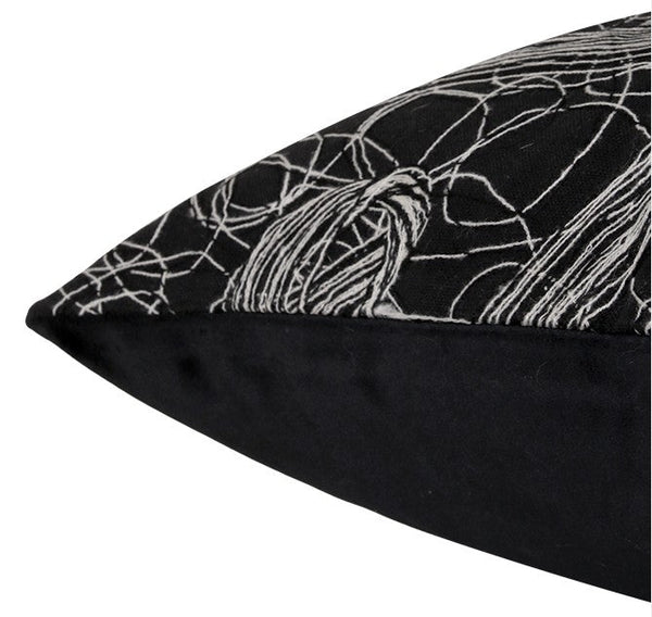 Decorative Pillow for Interior Design, Black Modern Throw Pillows, Simple Modern Throw Pillow for Couch, Modern Sofa Pillow Covers-Silvia Home Craft