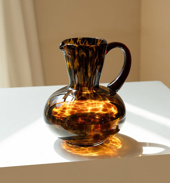 Handmade Modern Vases for Bedroom, Decorative Glass Vase, Mid Century Glass Vases, Centerpiece Contemporary Vases on Table, Modern Glass Vase for Flowers-Silvia Home Craft