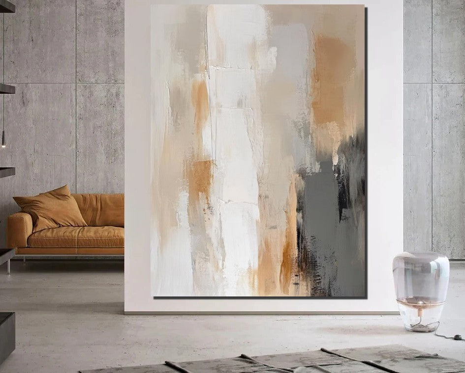 Living Room Wall Painting, Modern Artwork, Large Canvas Painting, Contemporary Wall Painting, Acrylic Painting for Dining Room-Silvia Home Craft