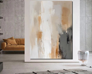 Living Room Wall Painting, Modern Artwork, Large Canvas Painting, Contemporary Wall Painting, Acrylic Painting for Dining Room-Silvia Home Craft