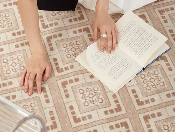 Geometric Modern Rug Ideas for Living Room, Modern Rugs for Living Room, Mid Century Contemporary Area Rugs for Dining Room-Silvia Home Craft