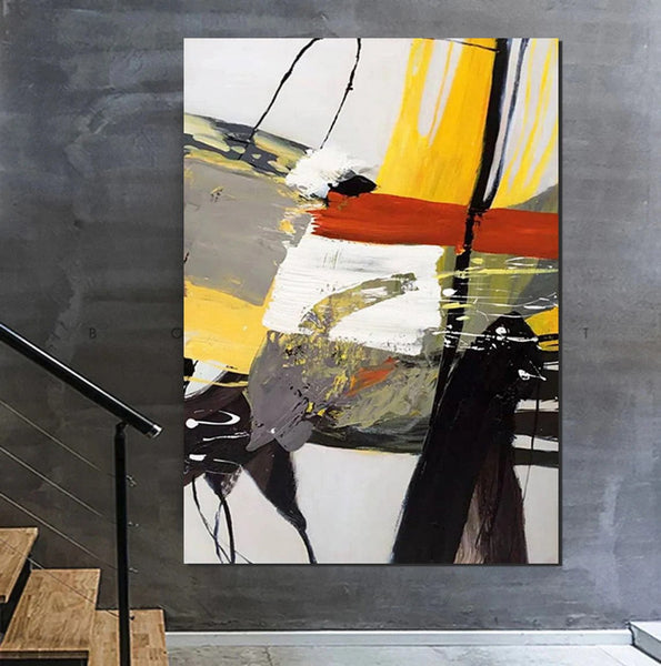 Extra Large Paintings for Living Room, Modern Abstract Art for Bedroom, Abstract Acrylic Wall Painting, Simple Painting Ideas, Hand Painted Wall Painting-Silvia Home Craft