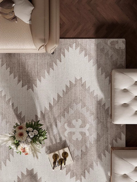 Dining Room Geometric Modern Rugs, Bedroom Modern Rugs, Large Modern Rugs for Living Room, Contemporary Modern Rugs under Coffee Table-Silvia Home Craft
