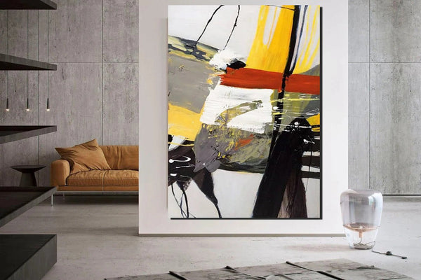 Extra Large Paintings for Living Room, Modern Abstract Art for Bedroom, Abstract Acrylic Wall Painting, Simple Painting Ideas, Hand Painted Wall Painting-Silvia Home Craft
