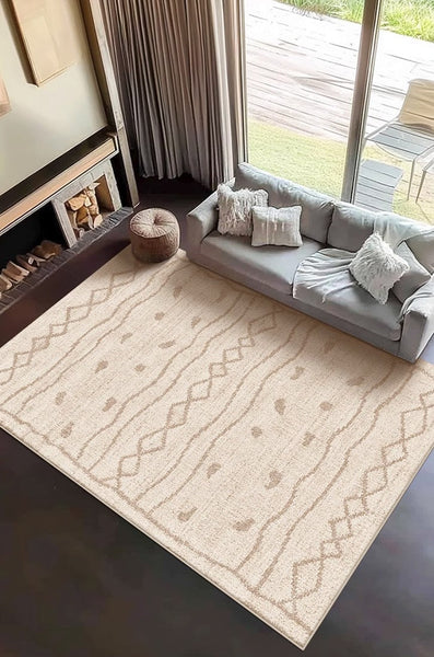 Contemporary Area Rugs for Dining Room, Modern Rugs for Living Room, Bohemian Modern Rug Ideas for Living Room-Silvia Home Craft