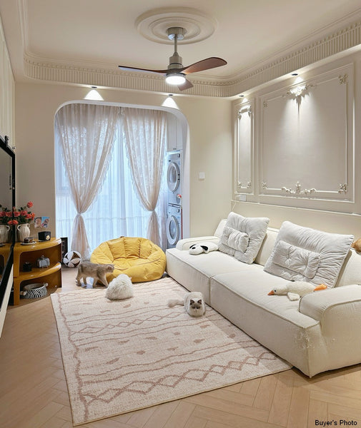 Contemporary Area Rugs for Dining Room, Modern Rugs for Living Room, Bohemian Modern Rug Ideas for Living Room-Silvia Home Craft